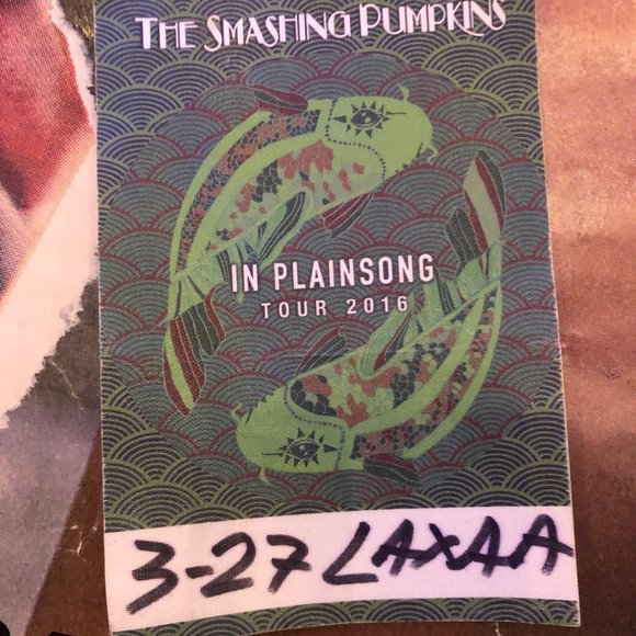 The Smashing Pumpkins 2016 In Plainsong Sticker All Access Tour Pass Los Angeles - Picture 1 of 1